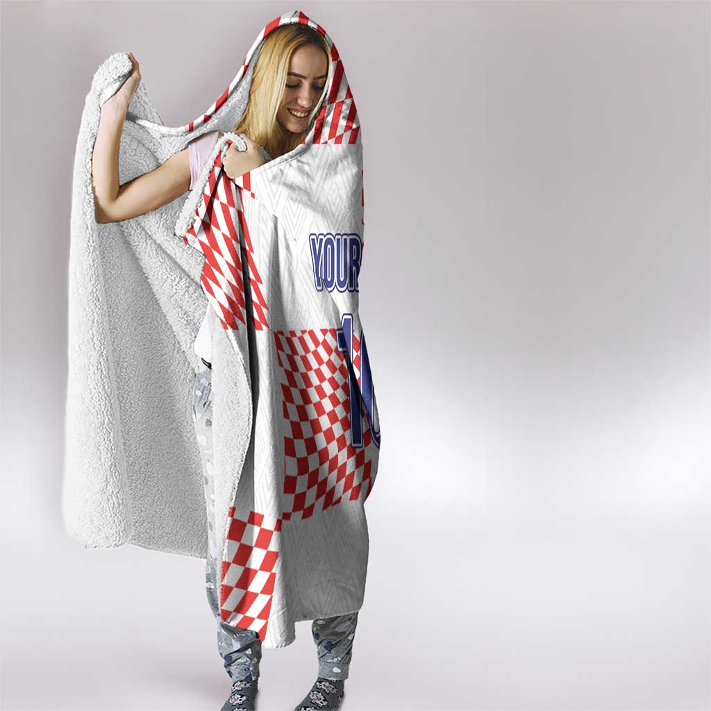 Custom Croatia Football Champion 2024 Hooded Blanket