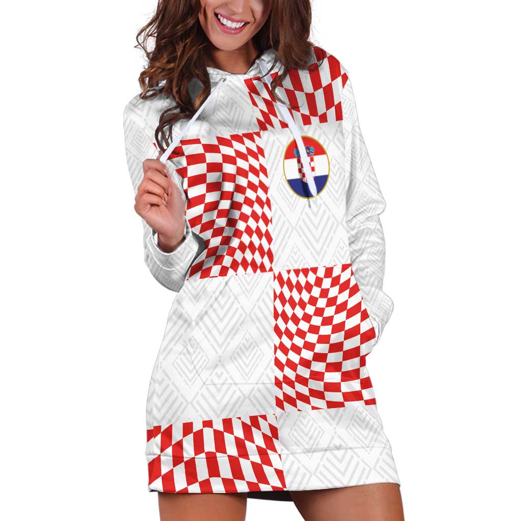 Custom Croatia Football Champion 2024 Hoodie Dress - Wonder Print Shop