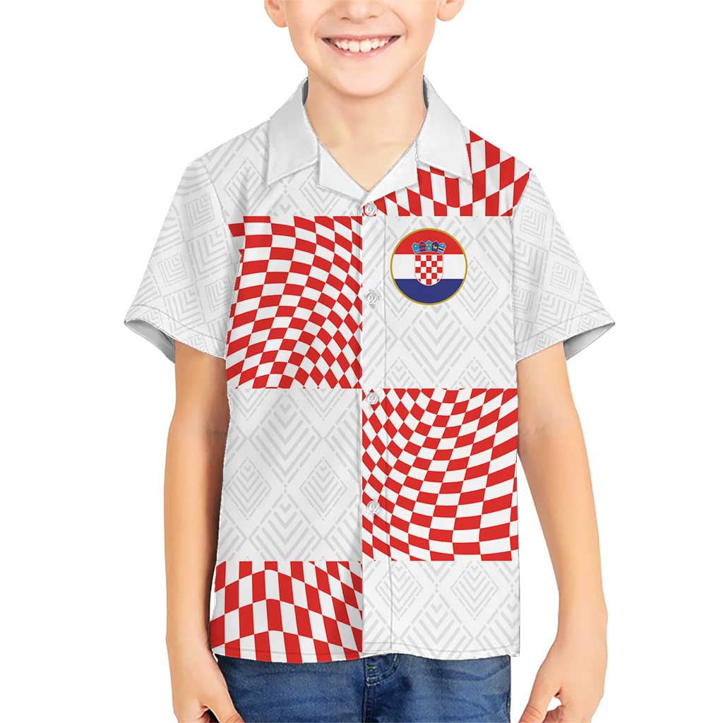 Custom Croatia Football Champion 2024 Kid Hawaiian Shirt - Wonder Print Shop