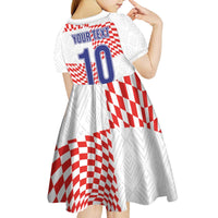 Custom Croatia Football Champion 2024 Kid Short Sleeve Dress - Wonder Print Shop