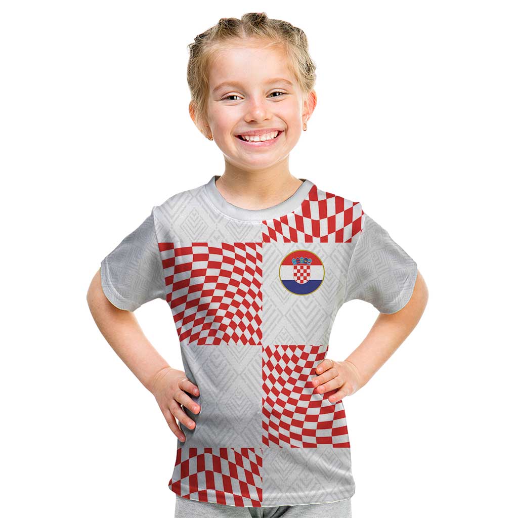 Custom Croatia Football Champion 2024 Kid T Shirt - Wonder Print Shop
