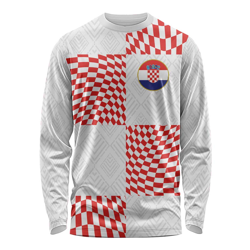 Custom Croatia Football Champion 2024 Long Sleeve Shirt - Wonder Print Shop