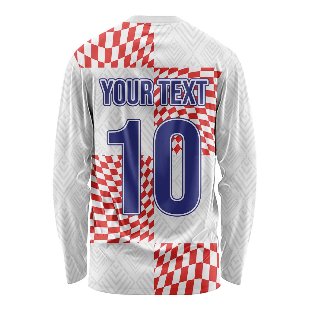 Custom Croatia Football Champion 2024 Long Sleeve Shirt - Wonder Print Shop