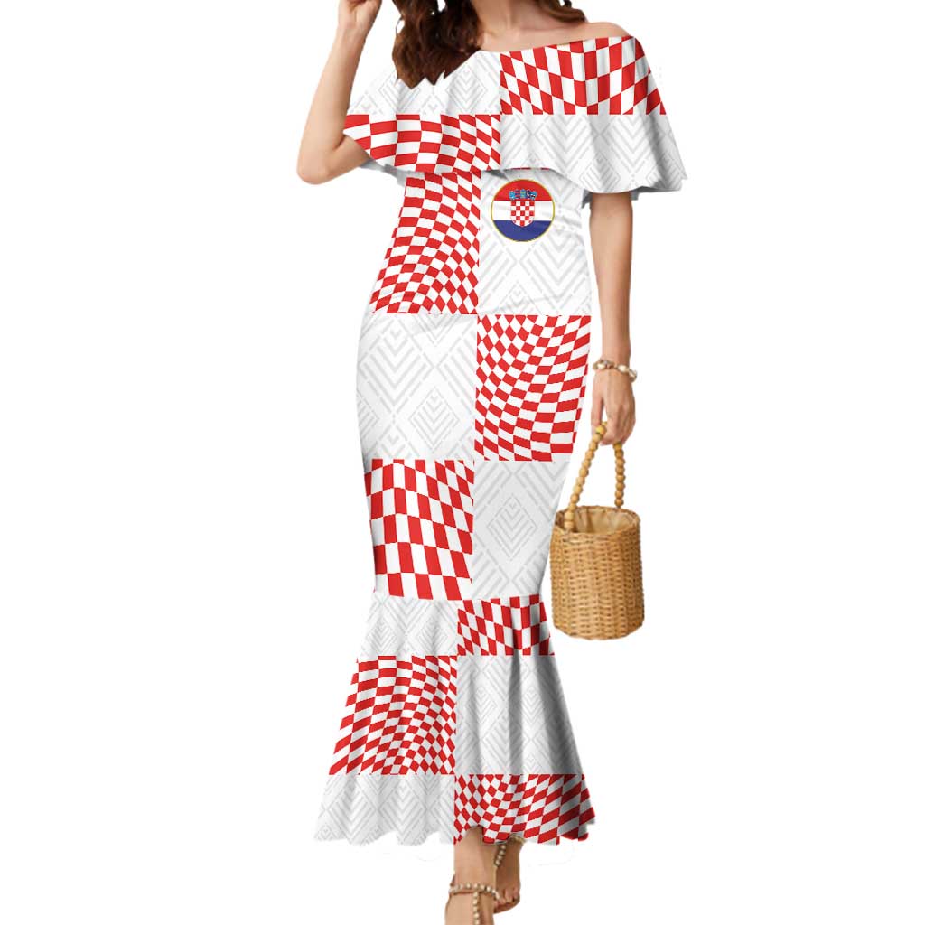 Custom Croatia Football Champion 2024 Mermaid Dress - Wonder Print Shop