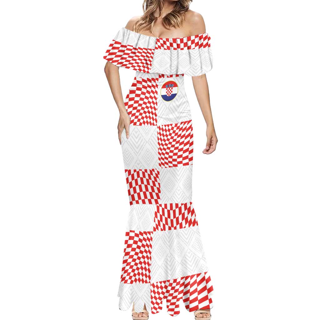 Custom Croatia Football Champion 2024 Mermaid Dress - Wonder Print Shop