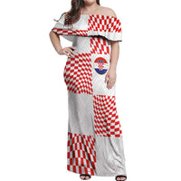 Custom Croatia Football Champion 2024 Off Shoulder Maxi Dress - Wonder Print Shop