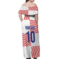 Custom Croatia Football Champion 2024 Off Shoulder Maxi Dress - Wonder Print Shop