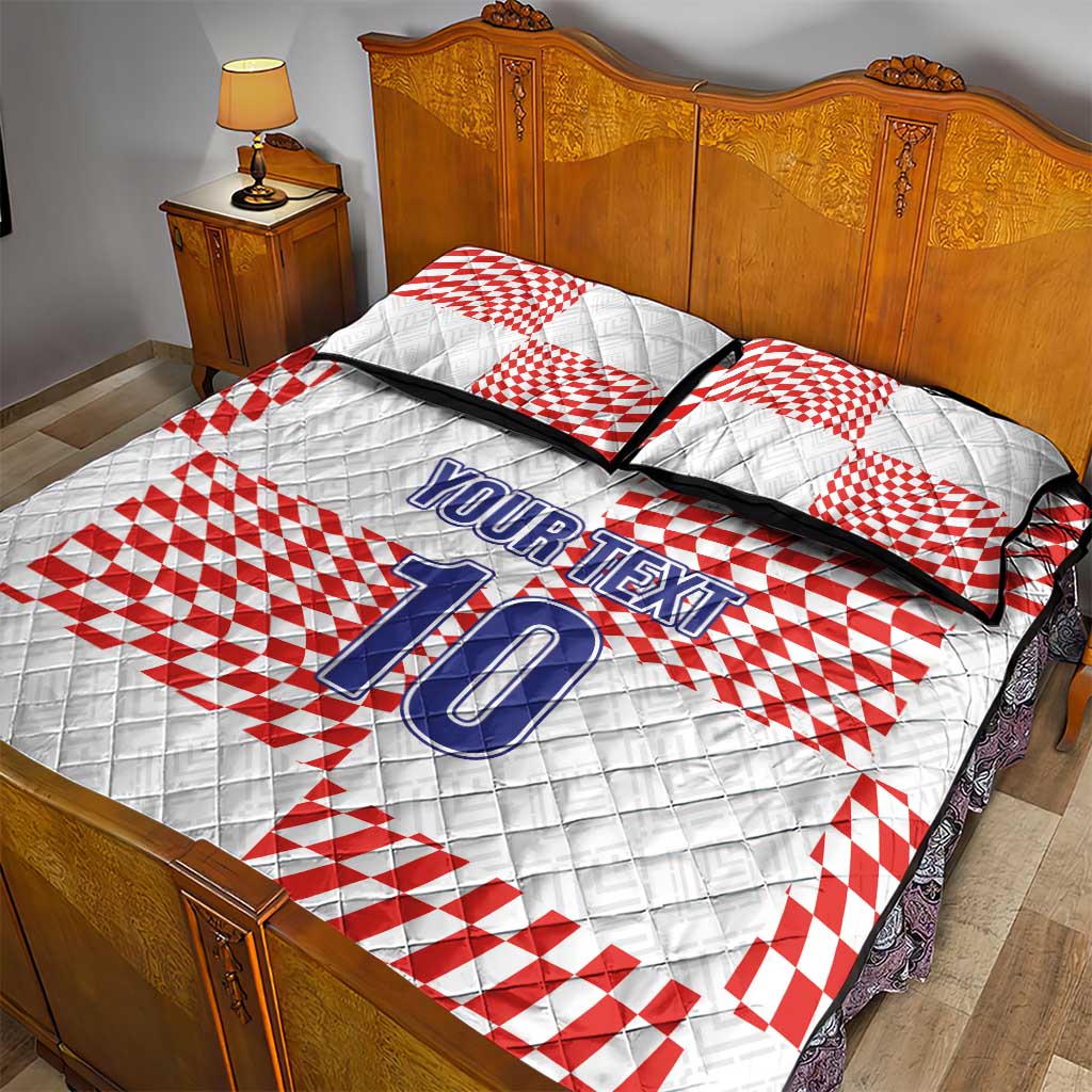 Custom Croatia Football Champion 2024 Quilt Bed Set - Wonder Print Shop