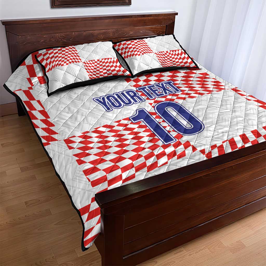 Custom Croatia Football Champion 2024 Quilt Bed Set - Wonder Print Shop