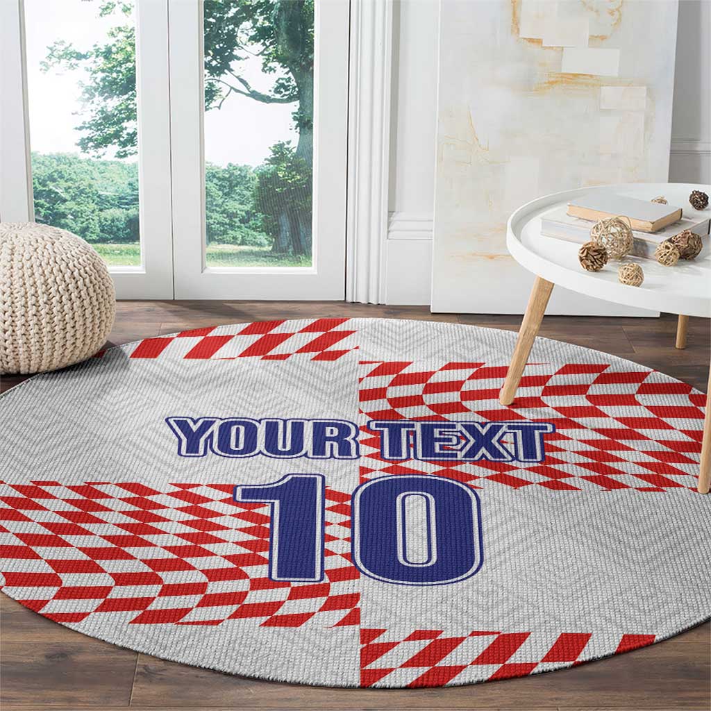 Custom Croatia Football Champion 2024 Round Carpet