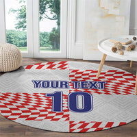 Custom Croatia Football Champion 2024 Round Carpet