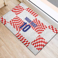 Custom Croatia Football Champion 2024 Rubber Doormat - Wonder Print Shop