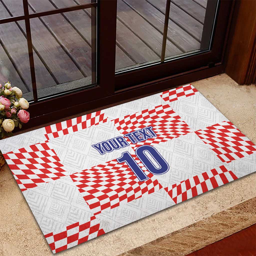 Custom Croatia Football Champion 2024 Rubber Doormat - Wonder Print Shop