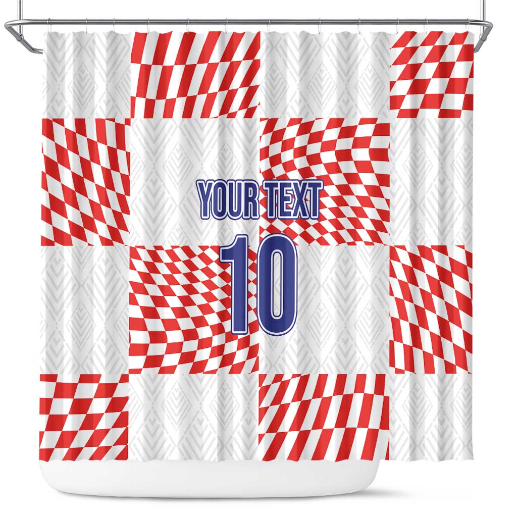 Custom Croatia Football Champion 2024 Shower Curtain