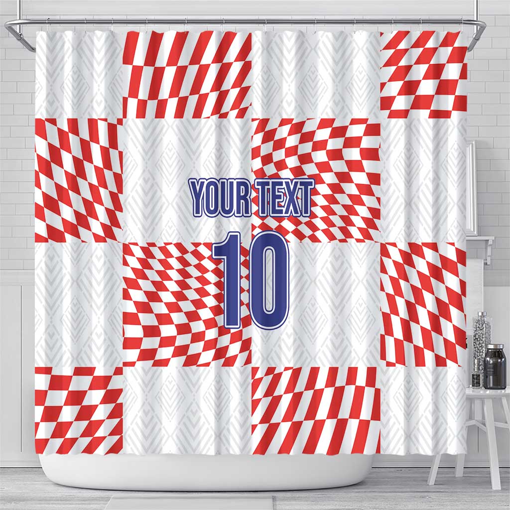 Custom Croatia Football Champion 2024 Shower Curtain