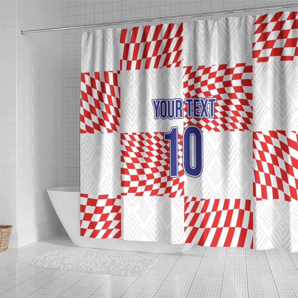 Custom Croatia Football Champion 2024 Shower Curtain