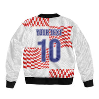 Custom Croatia Football Champion 2024 Sleeve Zip Bomber Jacket - Wonder Print Shop