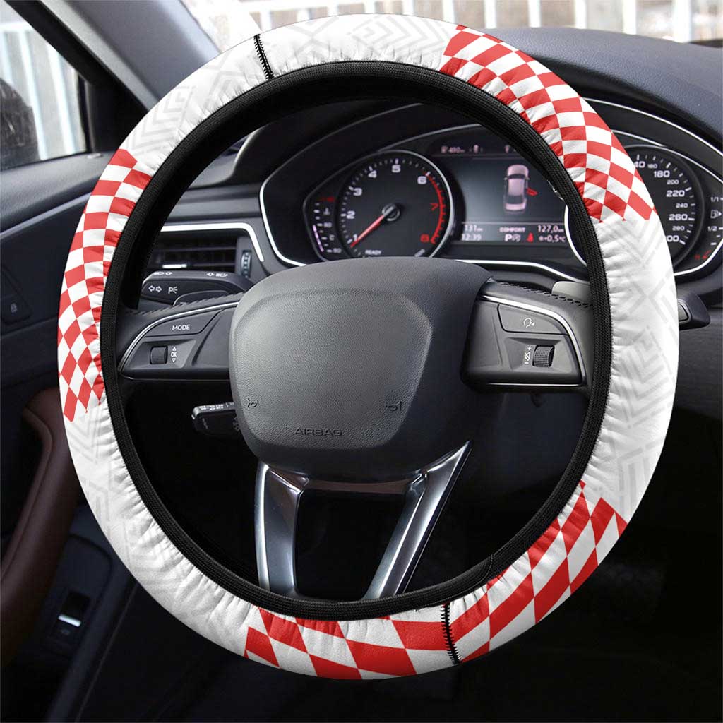 Croatia Football Champion 2024 Steering Wheel Cover - Wonder Print Shop