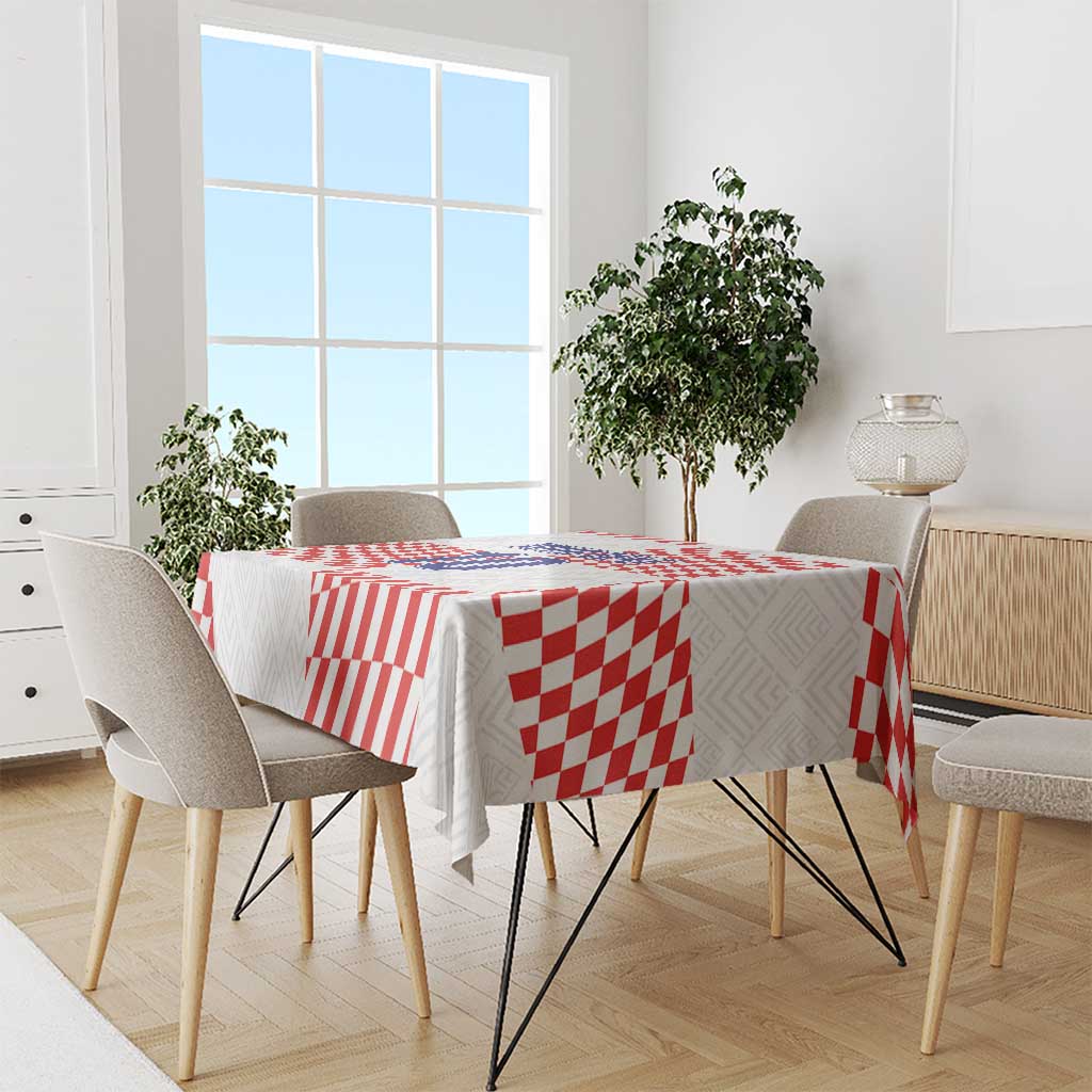 Custom Croatia Football Champion 2024 Tablecloth - Wonder Print Shop