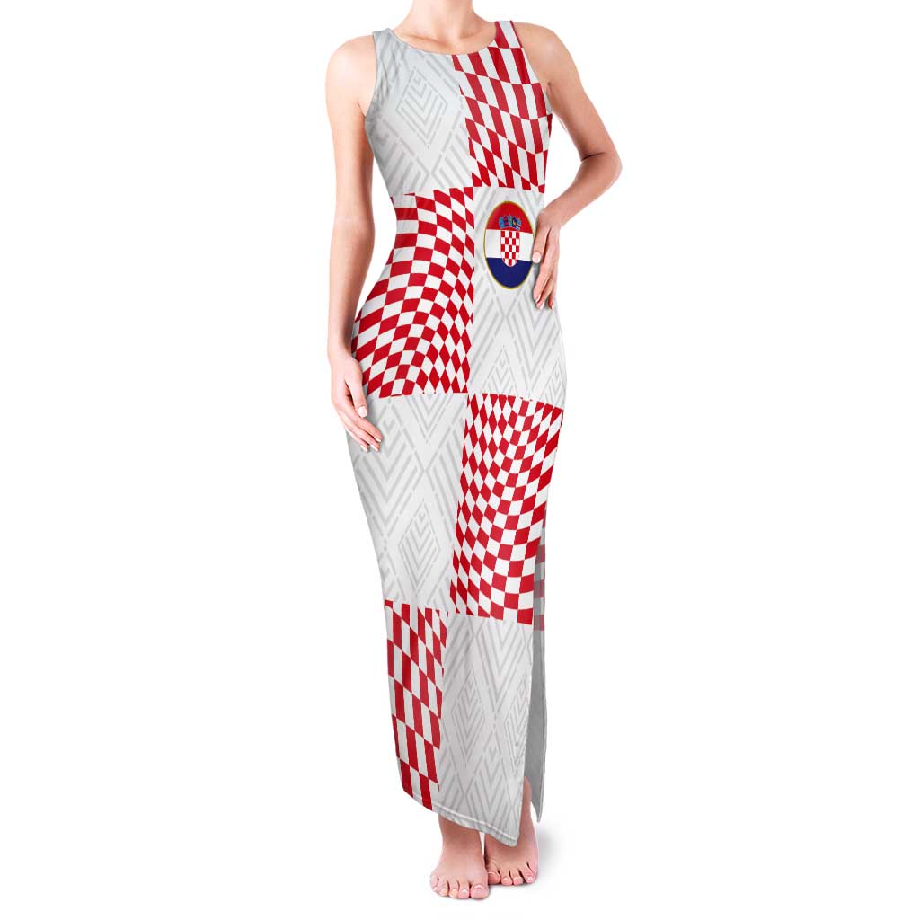 Custom Croatia Football Champion 2024 Tank Maxi Dress - Wonder Print Shop