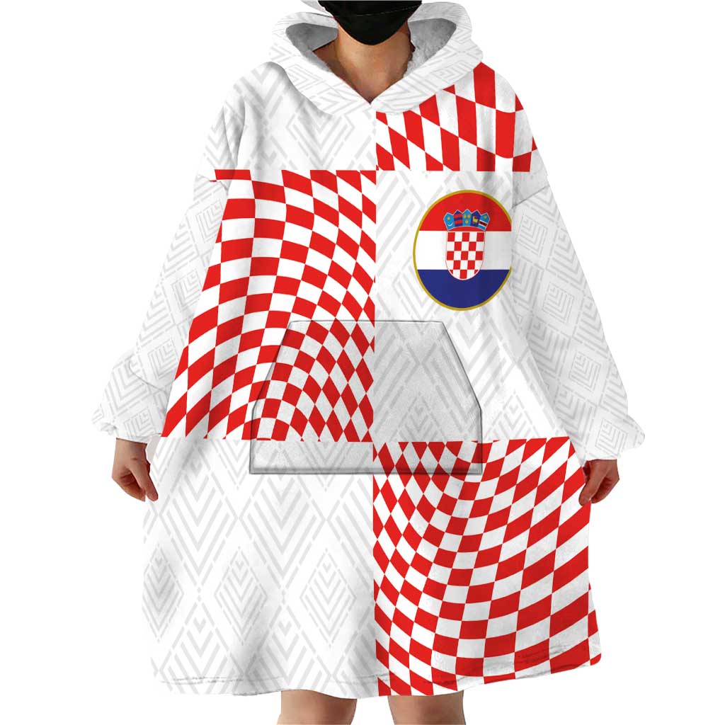 Custom Croatia Football Champion 2024 Wearable Blanket Hoodie - Wonder Print Shop
