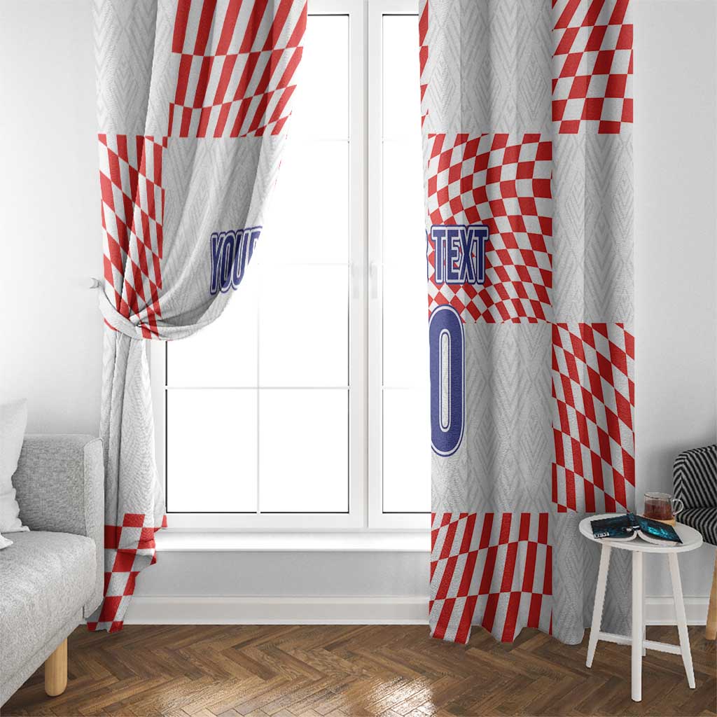 Custom Croatia Football Champion 2024 Window Curtain - Wonder Print Shop