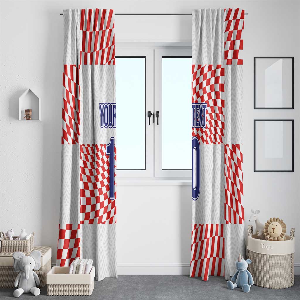Custom Croatia Football Champion 2024 Window Curtain - Wonder Print Shop