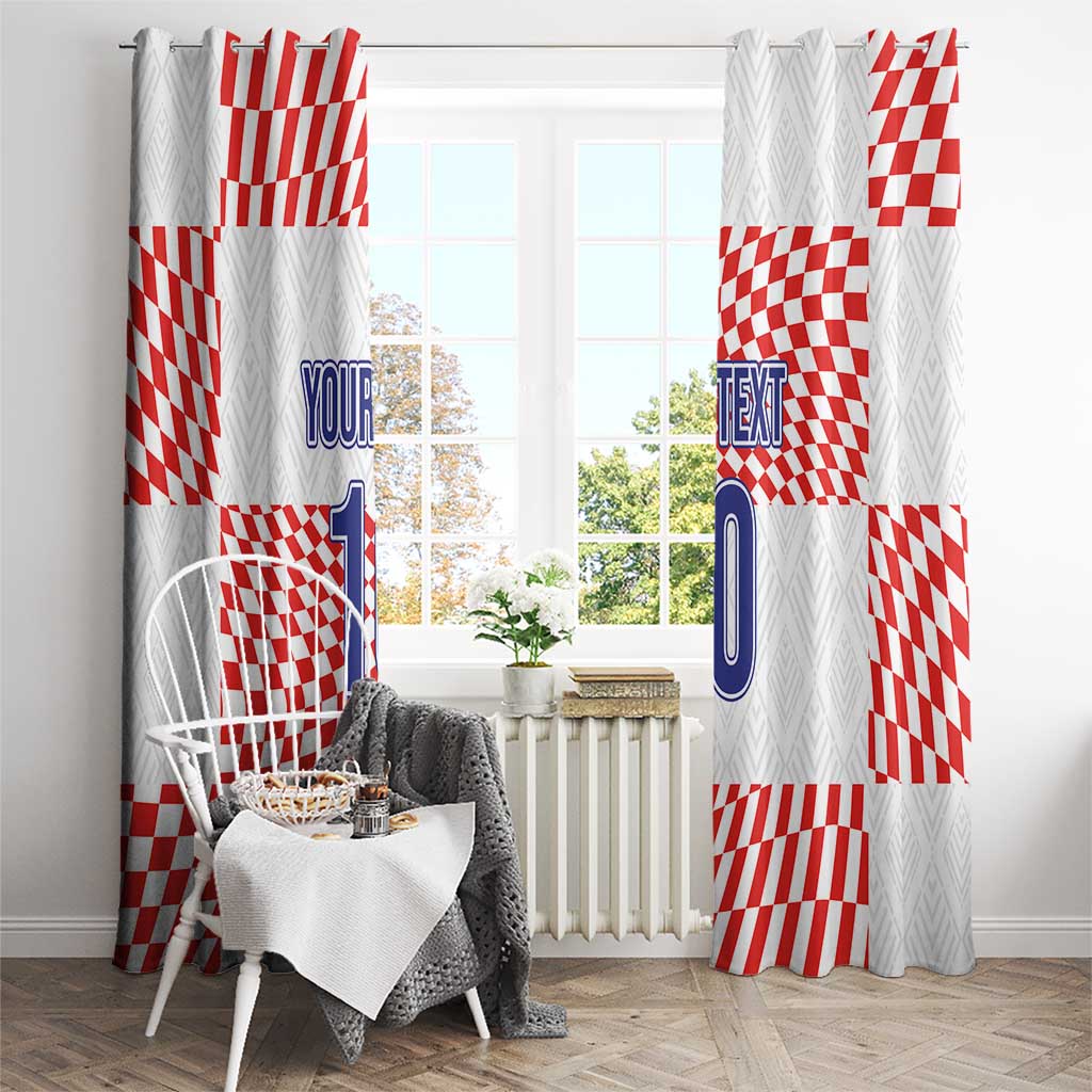 Custom Croatia Football Champion 2024 Window Curtain - Wonder Print Shop