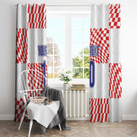 Custom Croatia Football Champion 2024 Window Curtain - Wonder Print Shop