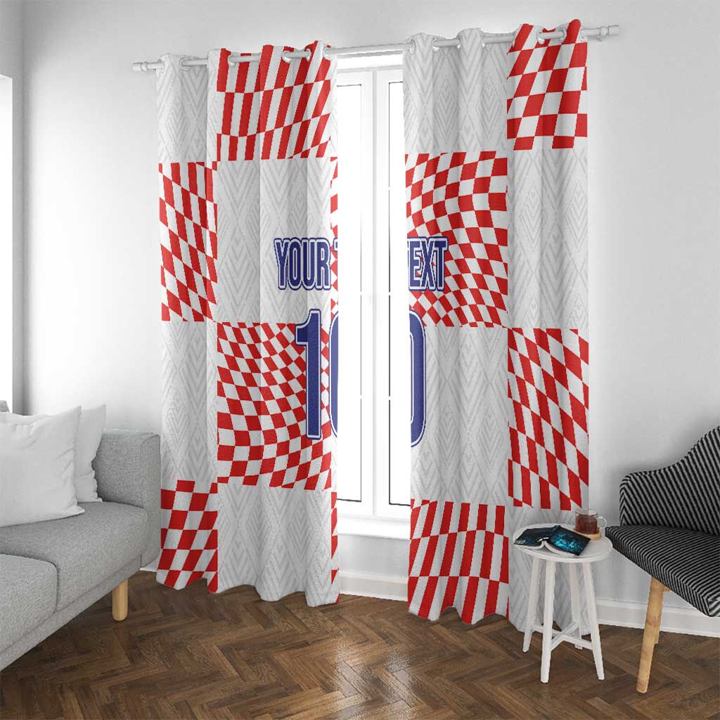 Custom Croatia Football Champion 2024 Window Curtain - Wonder Print Shop