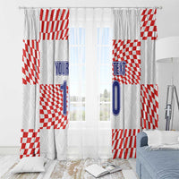 Custom Croatia Football Champion 2024 Window Curtain - Wonder Print Shop