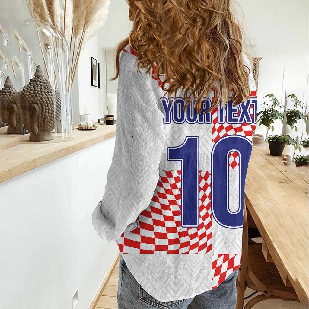 Custom Croatia Football Champion 2024 Women Casual Shirt - Wonder Print Shop