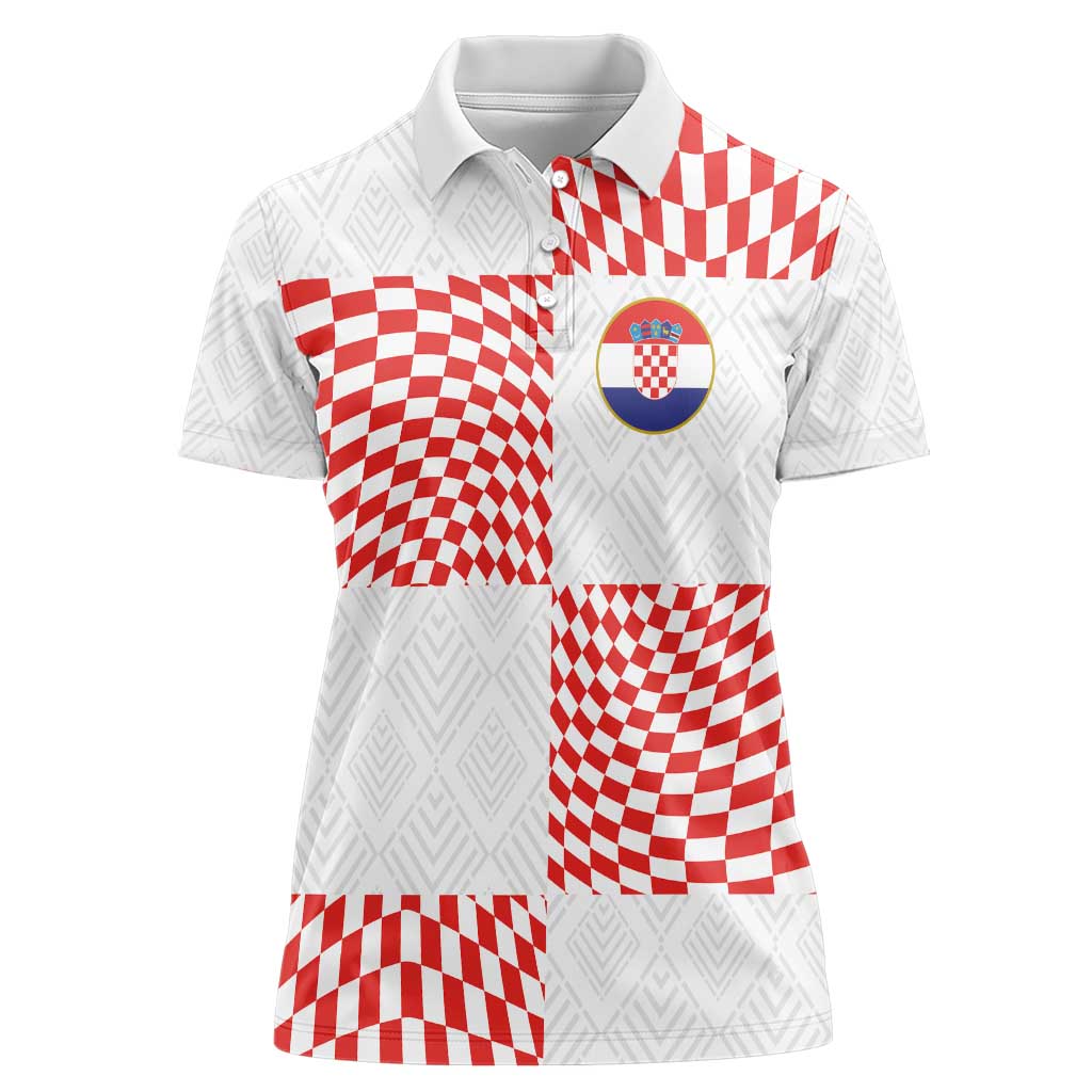 Custom Croatia Football Champion 2024 Women Polo Shirt - Wonder Print Shop