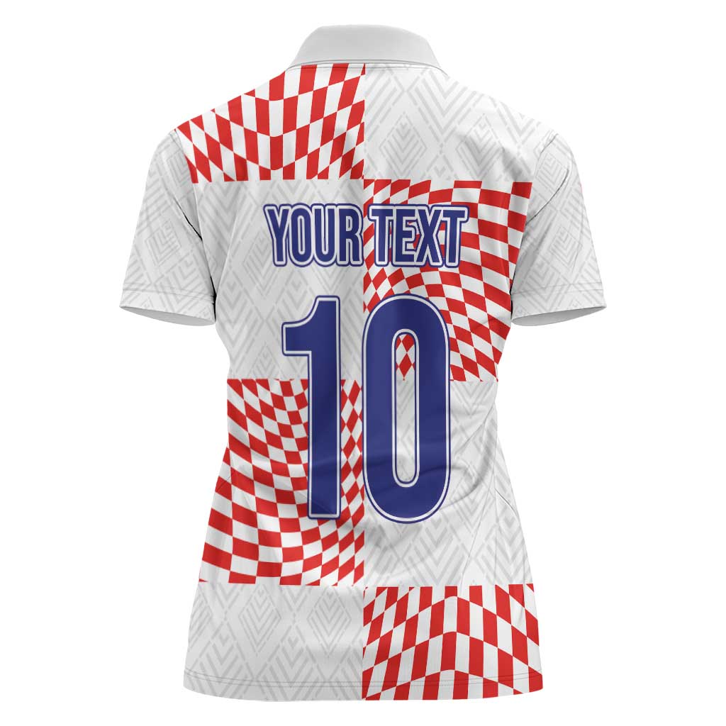 Custom Croatia Football Champion 2024 Women Polo Shirt - Wonder Print Shop