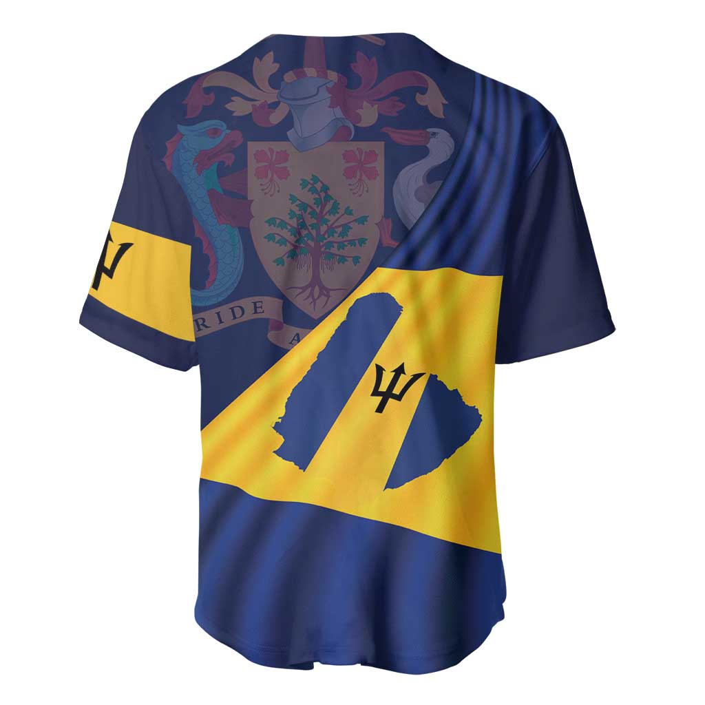 Barbados Independence Day Baseball Jersey National Flag Design - Wonder Print Shop