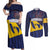 Barbados Independence Day Couples Matching Off Shoulder Maxi Dress and Long Sleeve Button Shirt National Flag Design - Wonder Print Shop