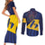 Barbados Independence Day Couples Matching Short Sleeve Bodycon Dress and Long Sleeve Button Shirt National Flag Design - Wonder Print Shop