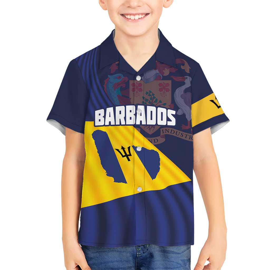 Barbados Independence Day Family Matching Summer Maxi Dress and Hawaiian Shirt National Flag Design - Wonder Print Shop