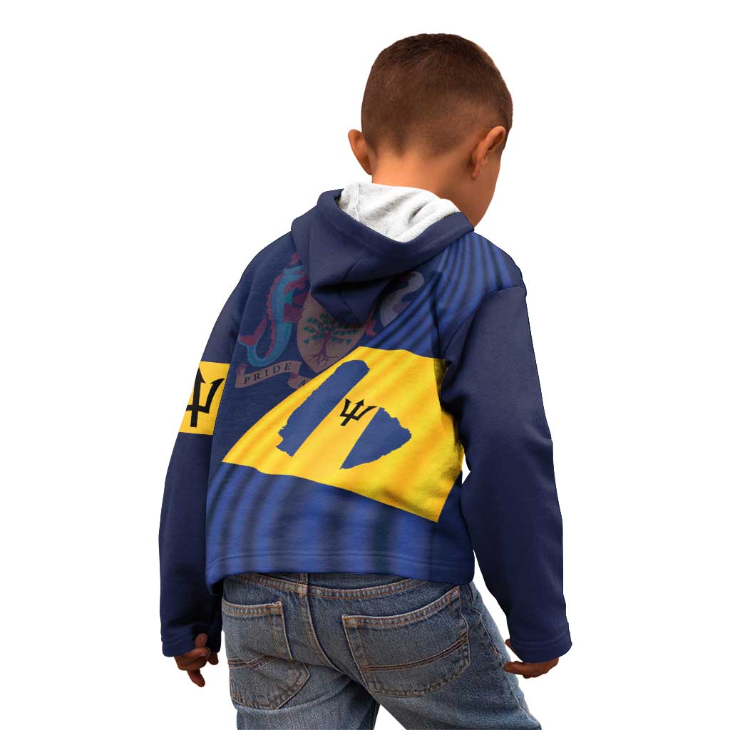 Barbados Independence Day Kid Hoodie National Flag Design - Wonder Print Shop