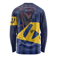 Barbados Independence Day Long Sleeve Shirt National Flag Design - Wonder Print Shop