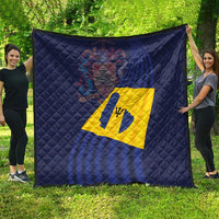 Barbados Independence Day Quilt National Flag Design - Wonder Print Shop