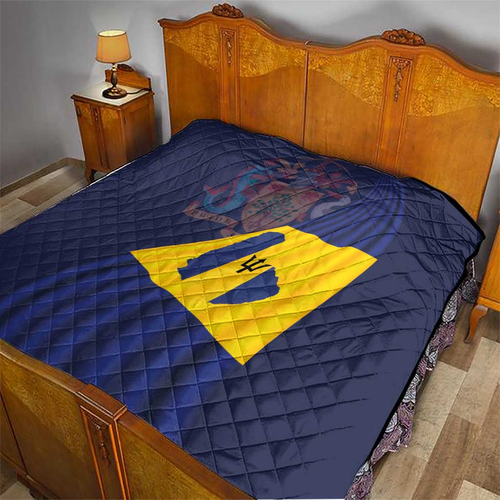 Barbados Independence Day Quilt National Flag Design - Wonder Print Shop