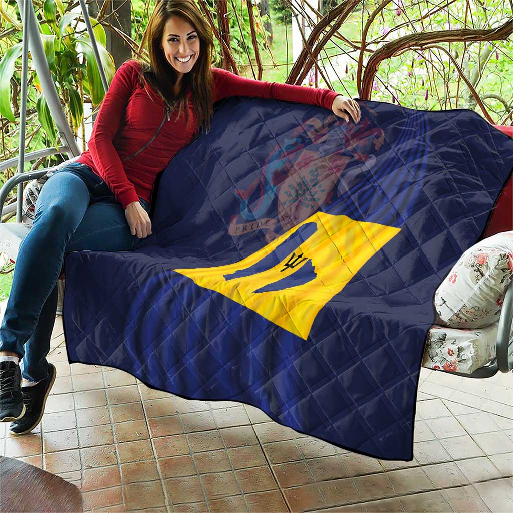 Barbados Independence Day Quilt National Flag Design - Wonder Print Shop
