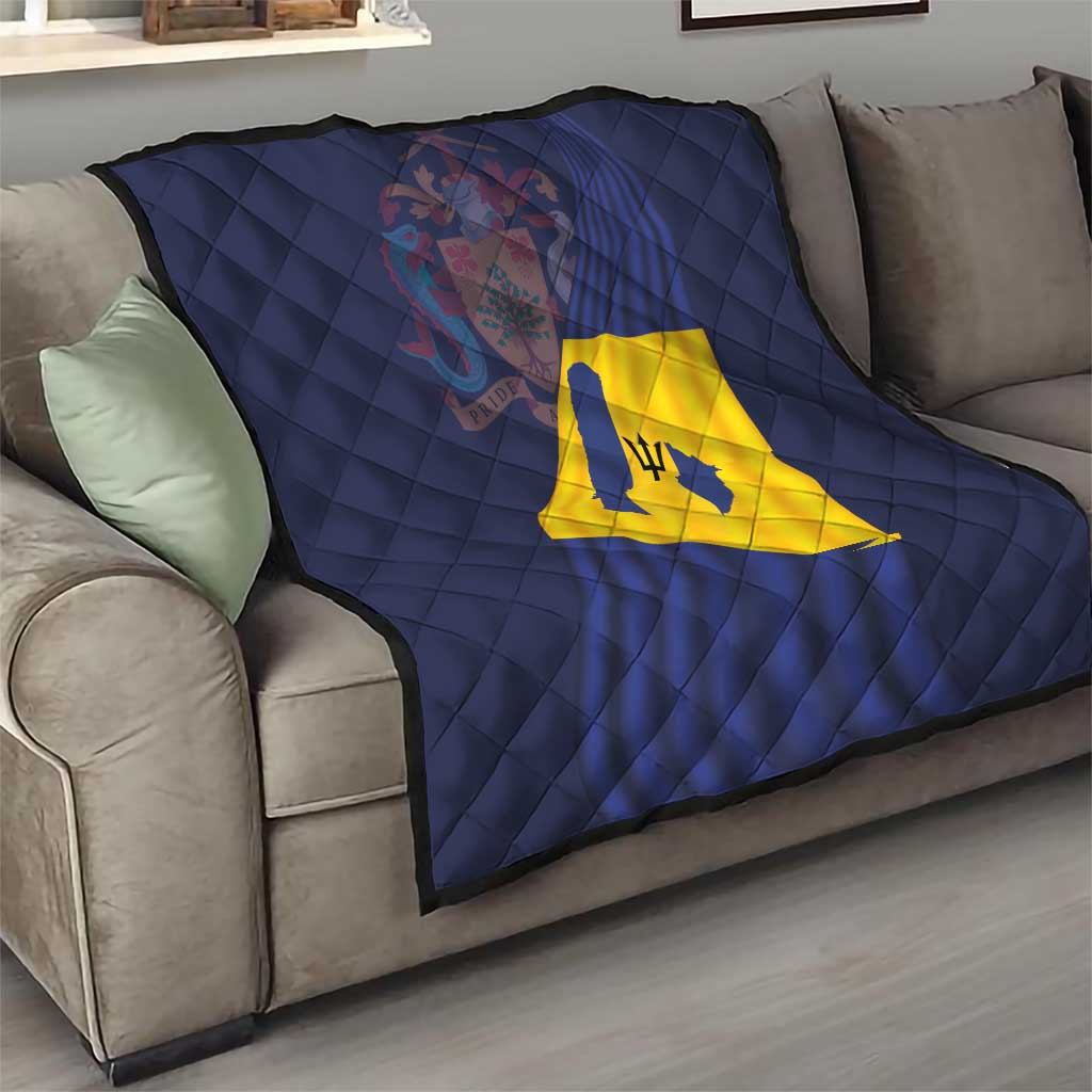 Barbados Independence Day Quilt National Flag Design - Wonder Print Shop