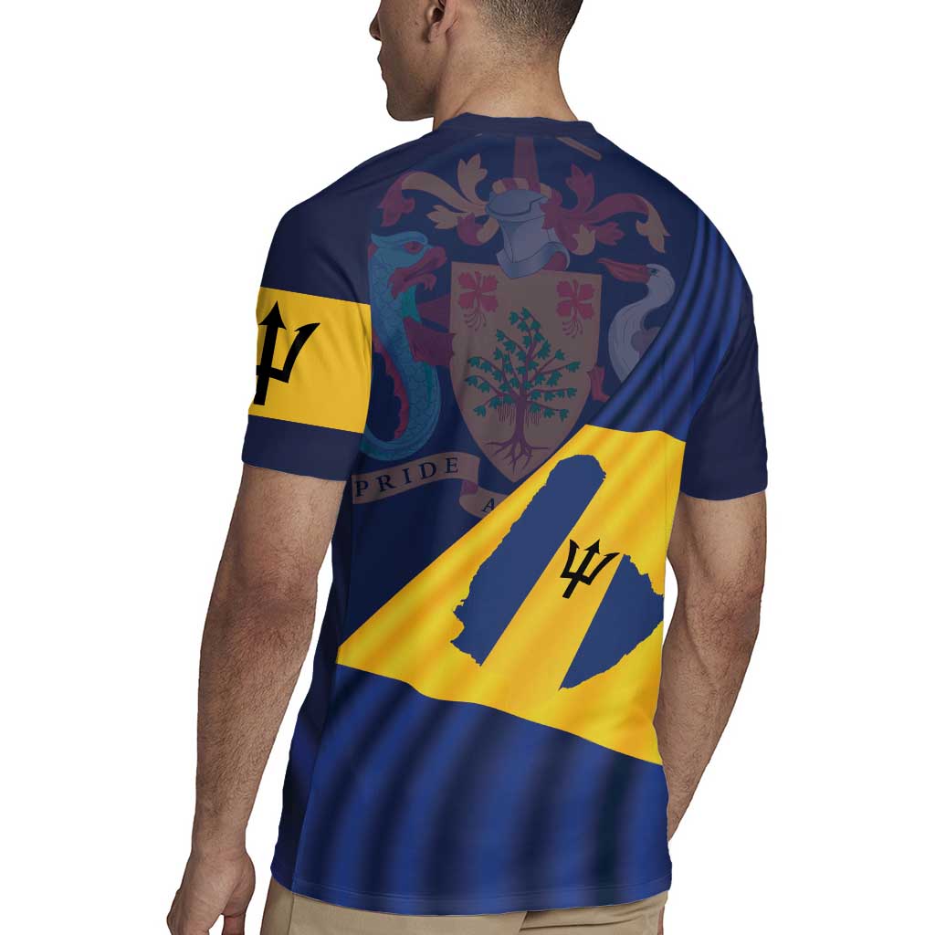 Barbados Independence Day Rugby Jersey National Flag Design - Wonder Print Shop