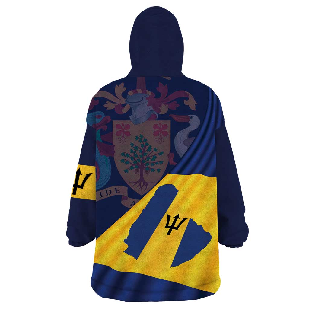 Barbados Independence Day Wearable Blanket Hoodie National Flag Design - Wonder Print Shop