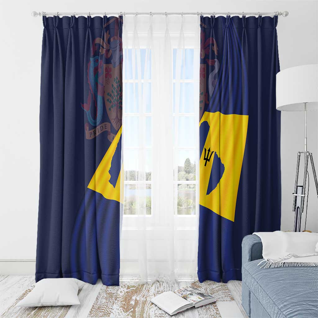 Barbados Independence Day Window Curtain National Flag Design - Wonder Print Shop