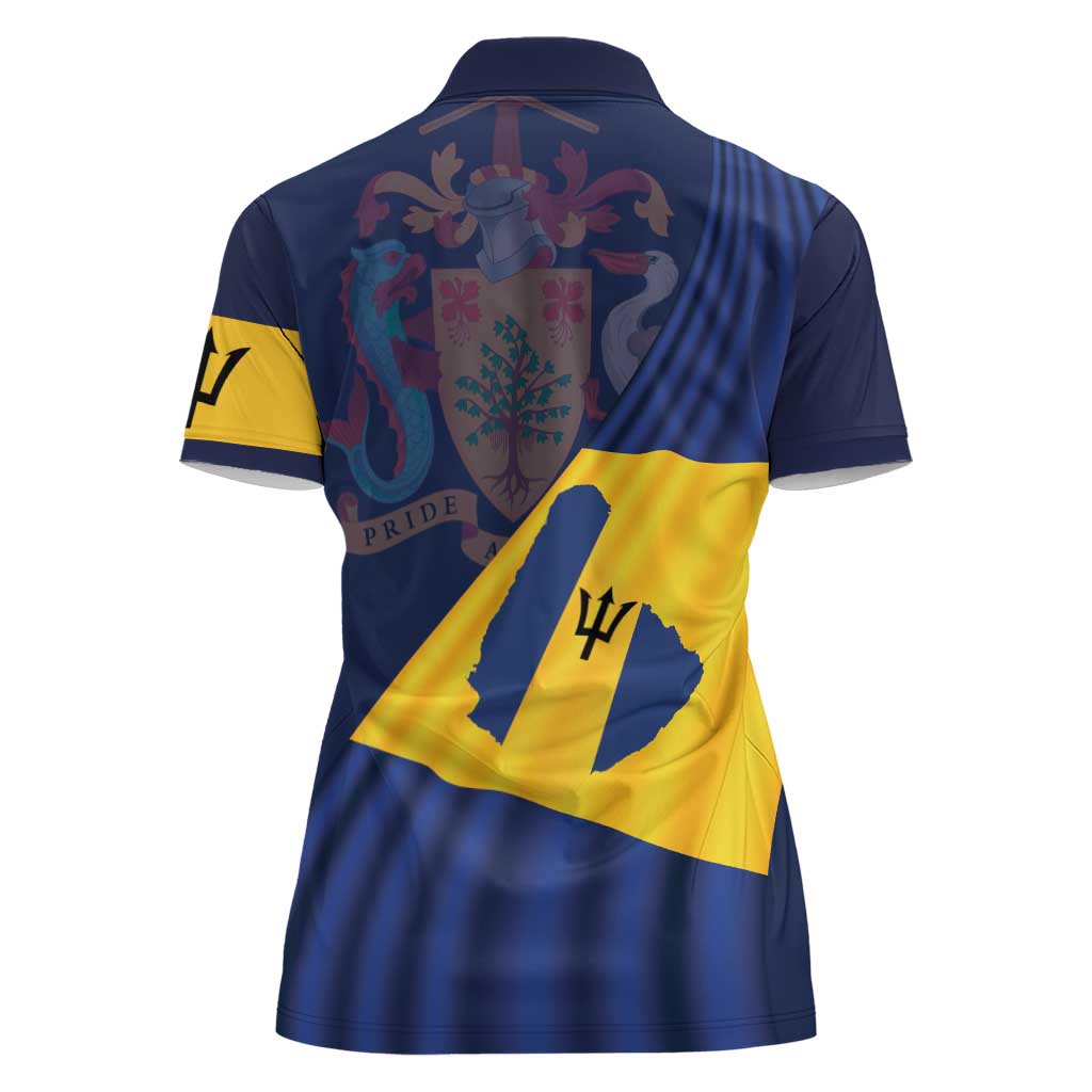 Barbados Independence Day Women Polo Shirt National Flag Design - Wonder Print Shop