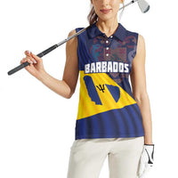 Barbados Independence Day Women Sleeveless Polo Shirt National Flag Design - Wonder Print Shop