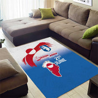 Greenland National Day Area Rug National Country Flag and Emblem with The Map